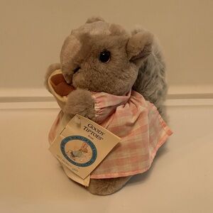 Vintage Beatrix Potter EDEN Plush Goody Tiptoes squirrel 7.5" plush with tags